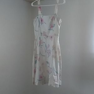 Cute floral print empire waist sun dress